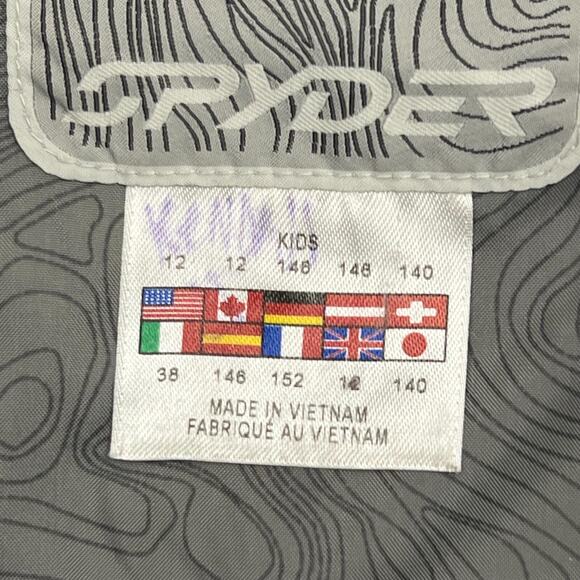 Spyder Windbreaker Jacket Girls 12 Purple White Mock Neck Ski Snowboard - Picture 10 of 14